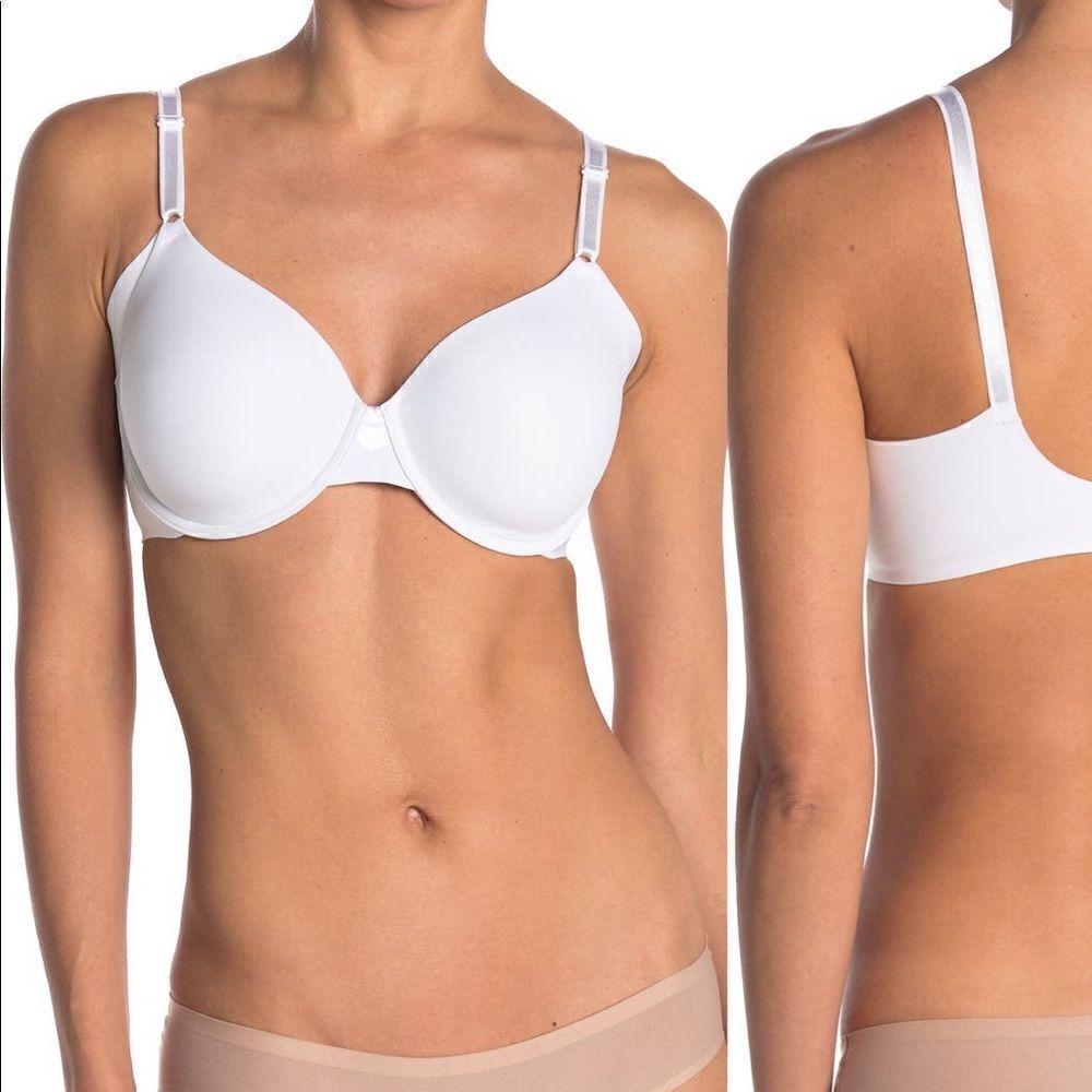 ❤️Olga Women’s no side effects underwire contour lightweight white bra 40D , NWT